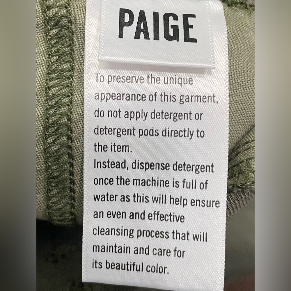 New PAIGE Reid Jogger Pants Vintage Forester Green Casual‎ NWT Women’s Size 28 - Picture 7 of 13